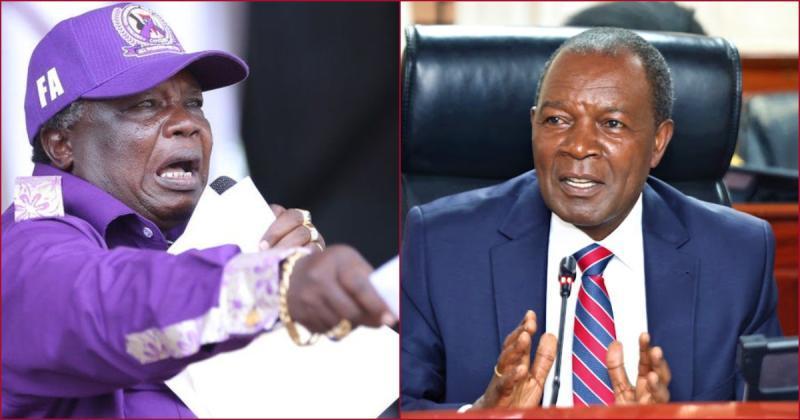 Collaged photos of COTU boss Francis Atwoli and Treasury CS Njuguna Ndung'u.